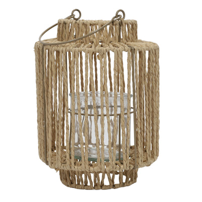 Pleciony lampion z uchwytem, 19 x 25 cm