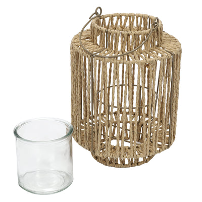 Pleciony lampion z uchwytem, 19 x 25 cm