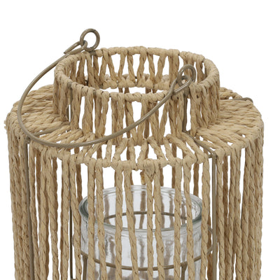 Pleciony lampion z uchwytem, 19 x 25 cm