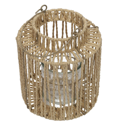 Pleciony lampion z uchwytem, 19 x 25 cm