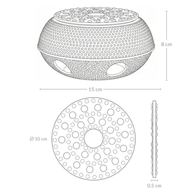 Podgrzewacz żeliwny HOSHI, Ø 15 cm