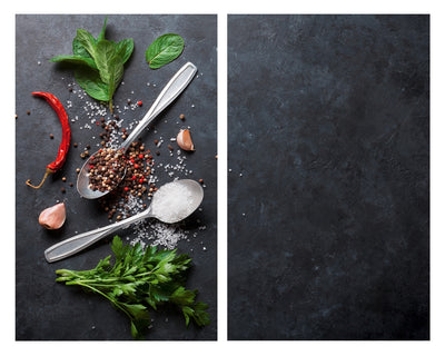 Podkładki kuchenne Zioła, 2 szt., szkło, 52 x 30 cm