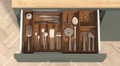 Podłużny drewniany organizer TIDY SMART, 8 x 38 x 7 cm