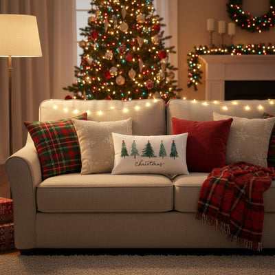 Poduszka dekoracyjna, świąteczny wzór, 30 x 50 cm