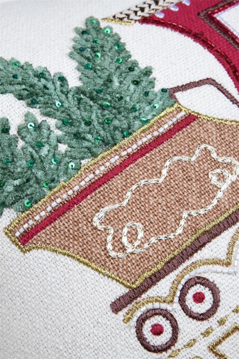 Poduszka świąteczna z nadrukiem, 35 × 55 cm