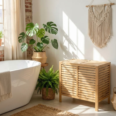 Podwójny kosz na pranie, bambusowy MOA, 90 l