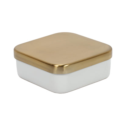 Pojemnik do przechowywania, metalowy organizer, kwadratowy, 13 cm