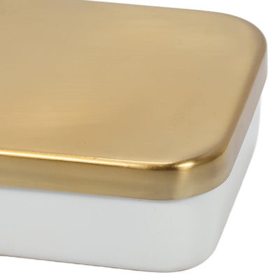 Pojemnik do przechowywania, metalowy organizer, kwadratowy, 13 cm