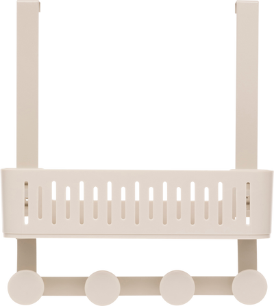 Półka prysznicowa bez wiercenia na drzwi kabiny EASY beżowa, 30 x 11,5 x 33,8 cm