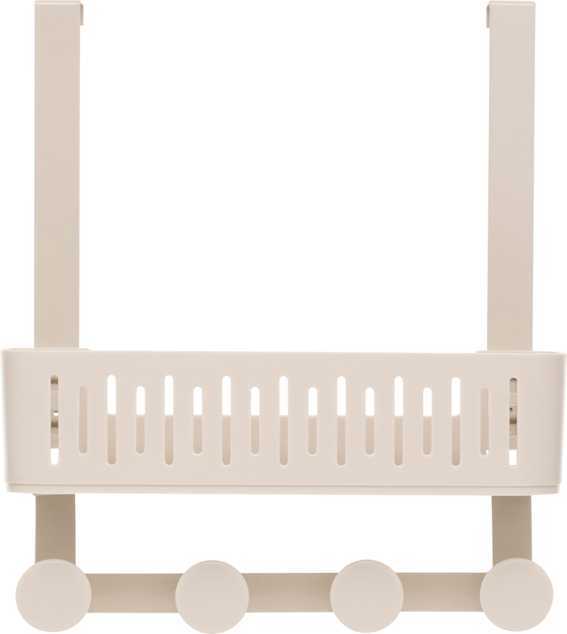 Półka prysznicowa bez wiercenia na drzwi kabiny EASY beżowa, 30 x 11,5 x 33,8 cm