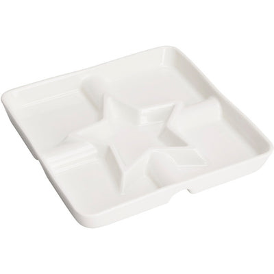 Półmisek do przekąsek z przegródkami, 22 x 22 cm