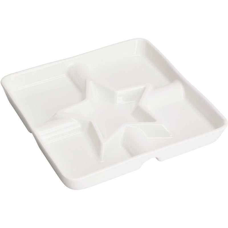 Półmisek do przekąsek z przegródkami, 22 x 22 cm