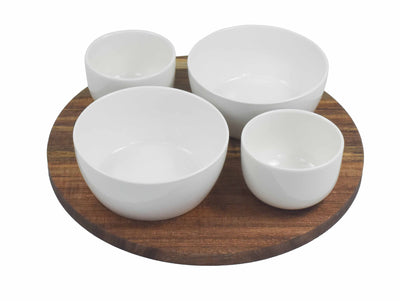 Półmisek z ceramicznymi miseczkami TAPAS