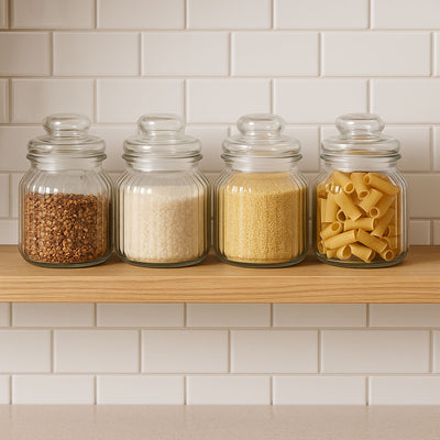 Prążkowany słoik ze szczelną pokrywką, 500 ml