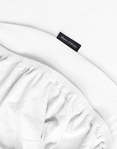 Prześcieradło jersey z gumką białe, 140/160 x 200/220 cm, Marc O'Polo