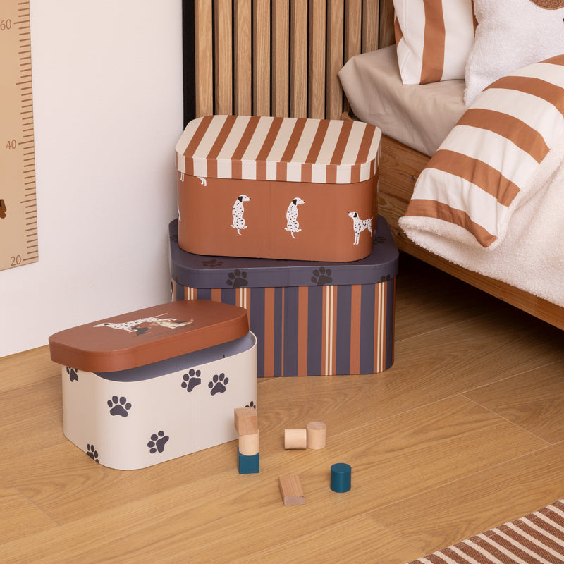 Pudełka kartonowe ozdobne DOG, 3 kuferki