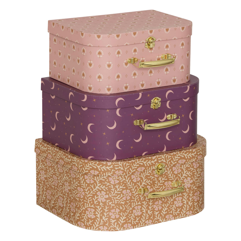 Pudełka kartonowe ozdobne NOMAD, 3 kuferki