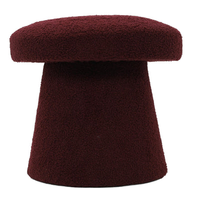 Pufa okrągła tapicerowana TEDDY grzybek boucle, Ø 43 x 38 cm