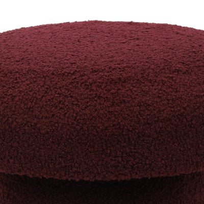 Pufa okrągła tapicerowana TEDDY grzybek boucle, Ø 43 x 38 cm