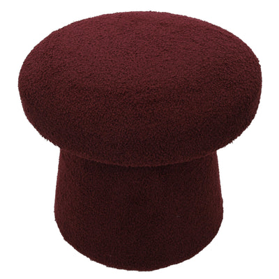 Pufa okrągła tapicerowana TEDDY grzybek boucle, Ø 43 x 38 cm