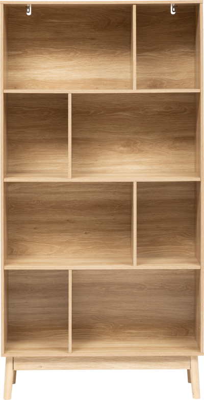 Regał na książki nieregularne półki wnęki ABANA, 80 x 30 x 160 cm