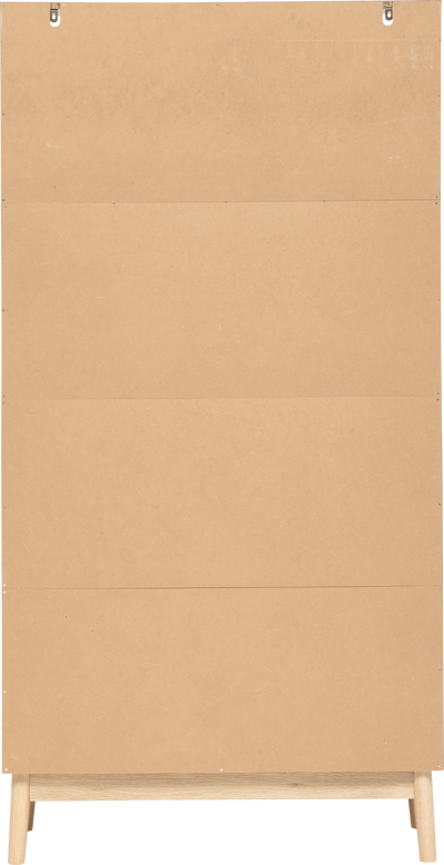 Regał na książki nieregularne półki wnęki ABANA, 80 x 30 x 160 cm