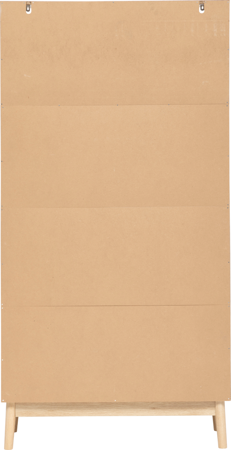 Regał na książki nieregularne półki wnęki ABANA, 80 x 30 x 160 cm