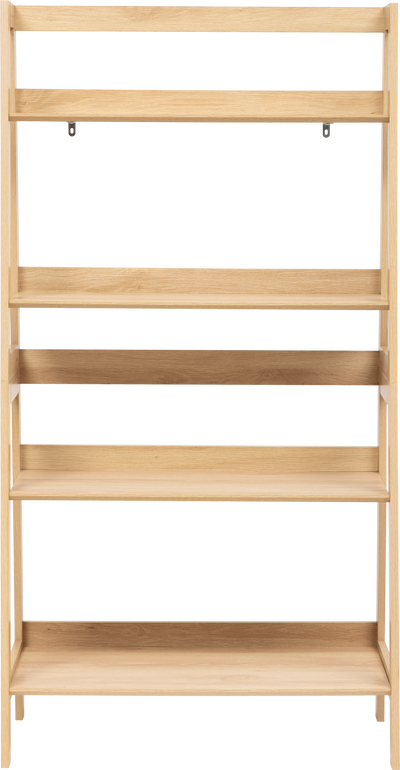 Regał na książki otwarty z 5 półkami ABANA, 76 x 43 x 146 cm