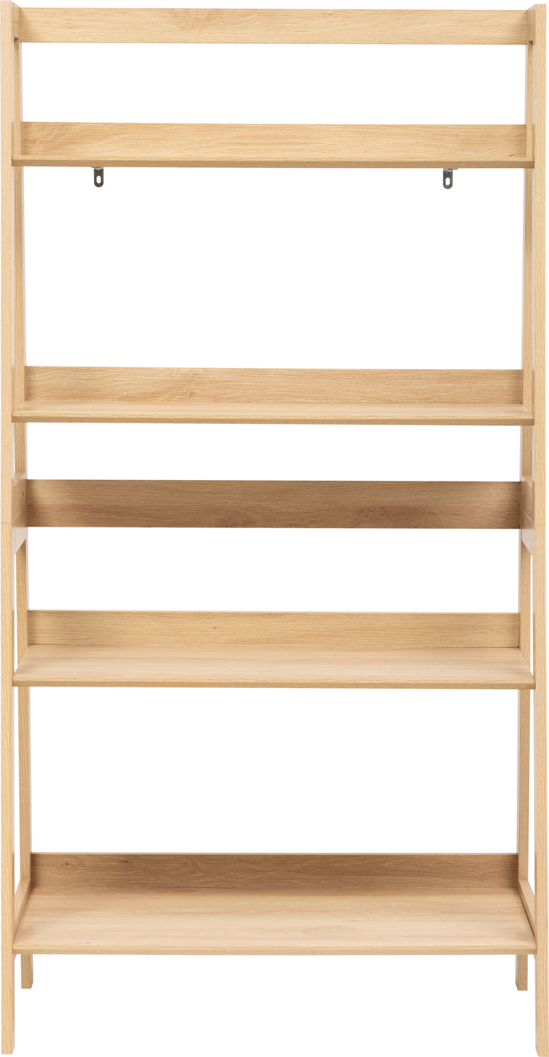 Regał na książki otwarty z 5 półkami ABANA, 76 x 43 x 146 cm