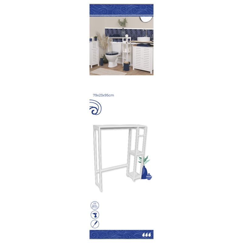 Regał nad pralkę toaletę SANTORIN, 79 x 23 x 95 cm