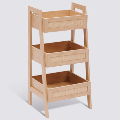 Regał z półkami z plecionką wiedeńską CANE, 40 x 34,2 x 80 cm