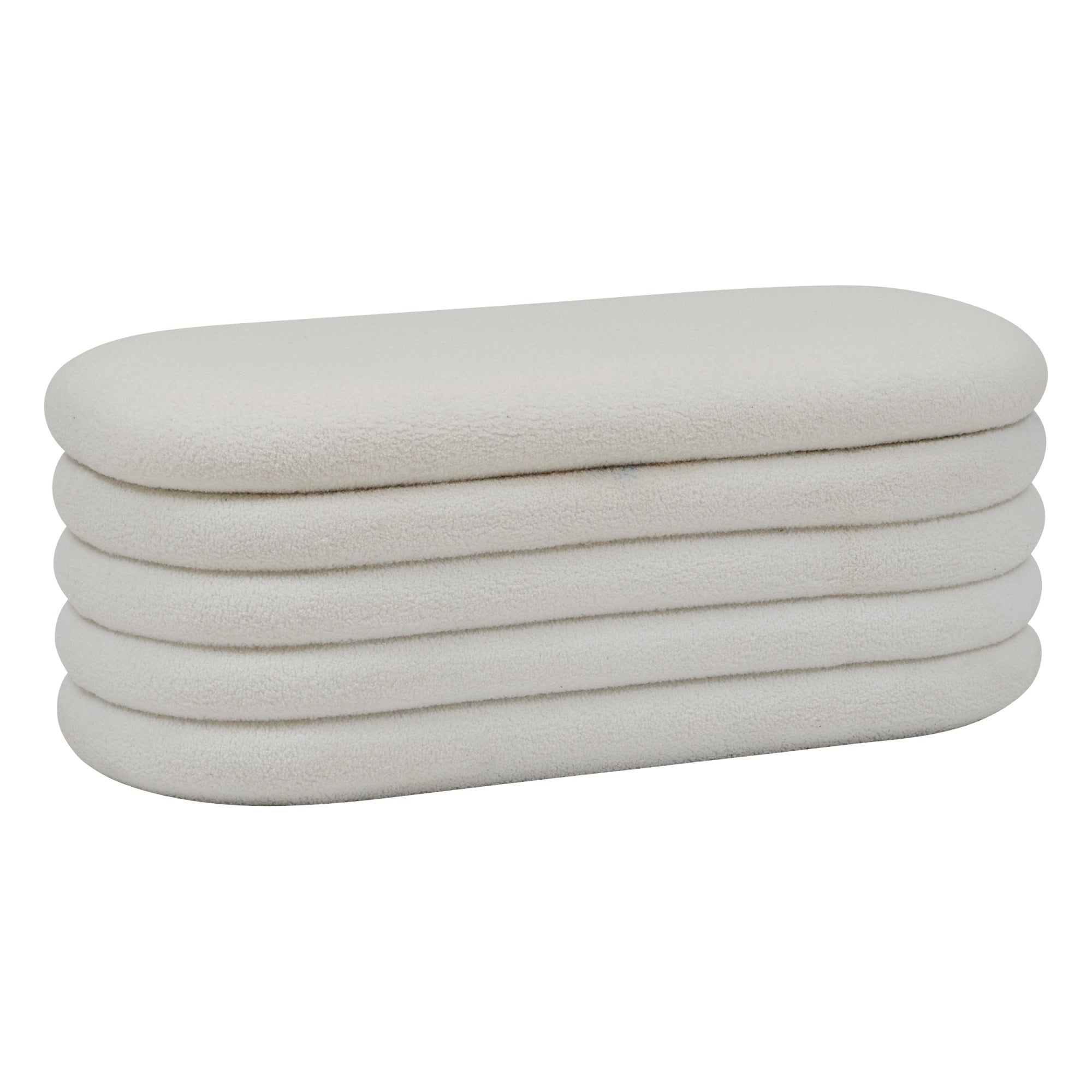 Siedzisko do przedpokoju GIULIA boucle, ze schowkiem, 110 x 46 x 40,5 cm 