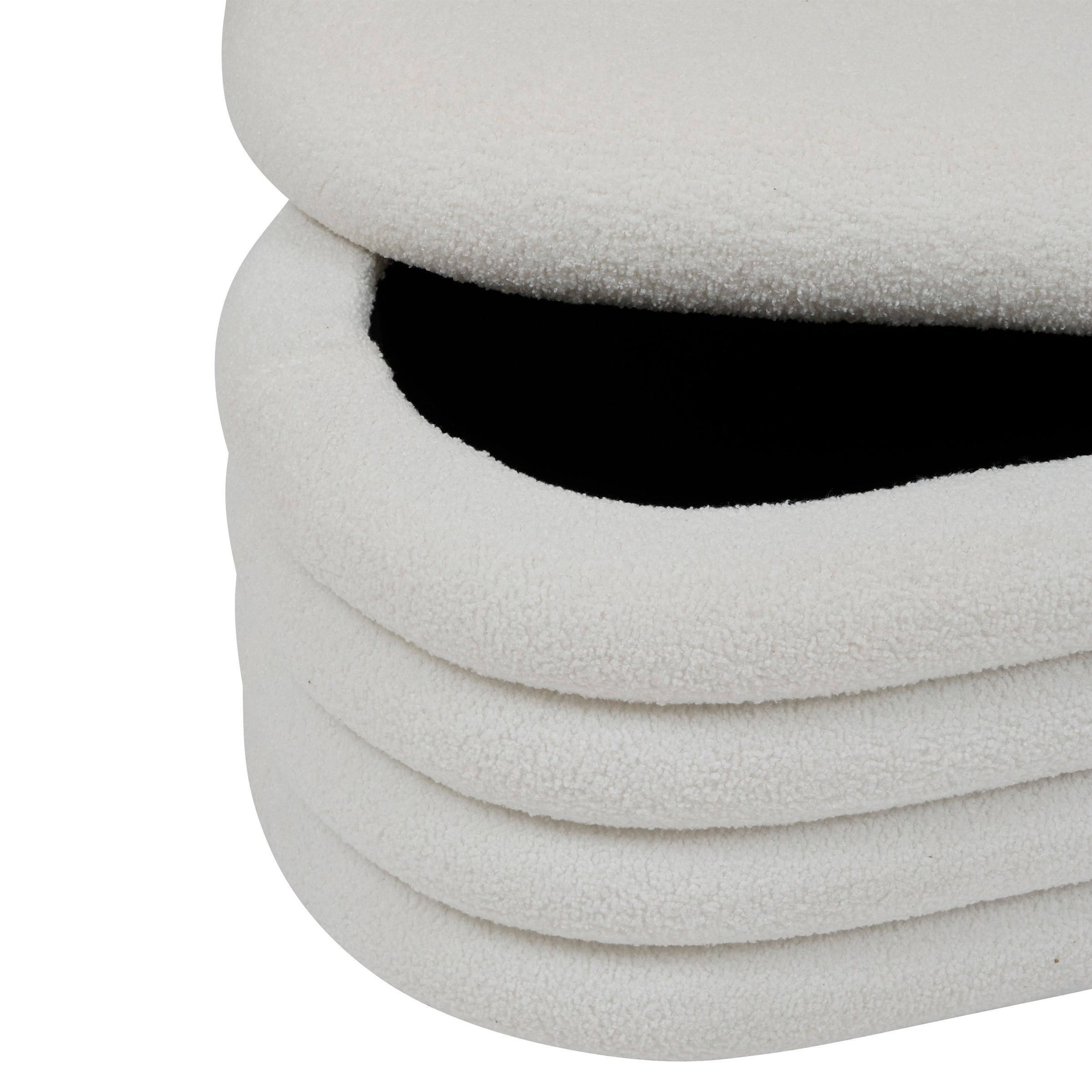 Siedzisko do przedpokoju GIULIA boucle, ze schowkiem, 110 x 46 x 40,5 cm 