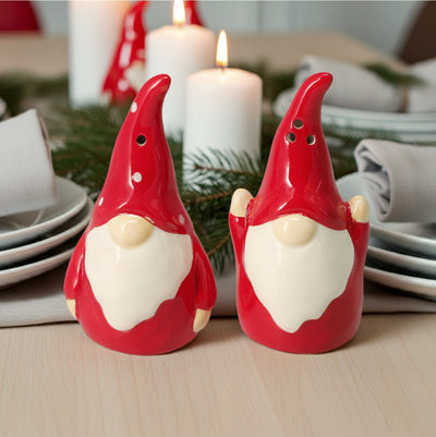 Solniczka i pieprzniczka YULORA cermiczne gnomy