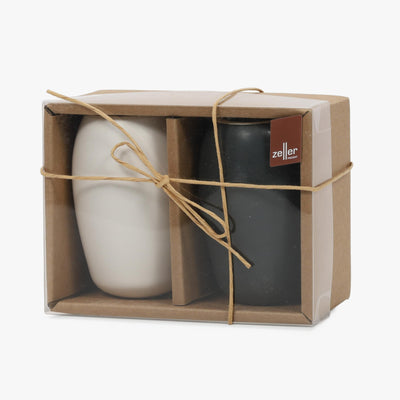 Solniczka i pieprzniczka ceramiczne BLACK&WHITE