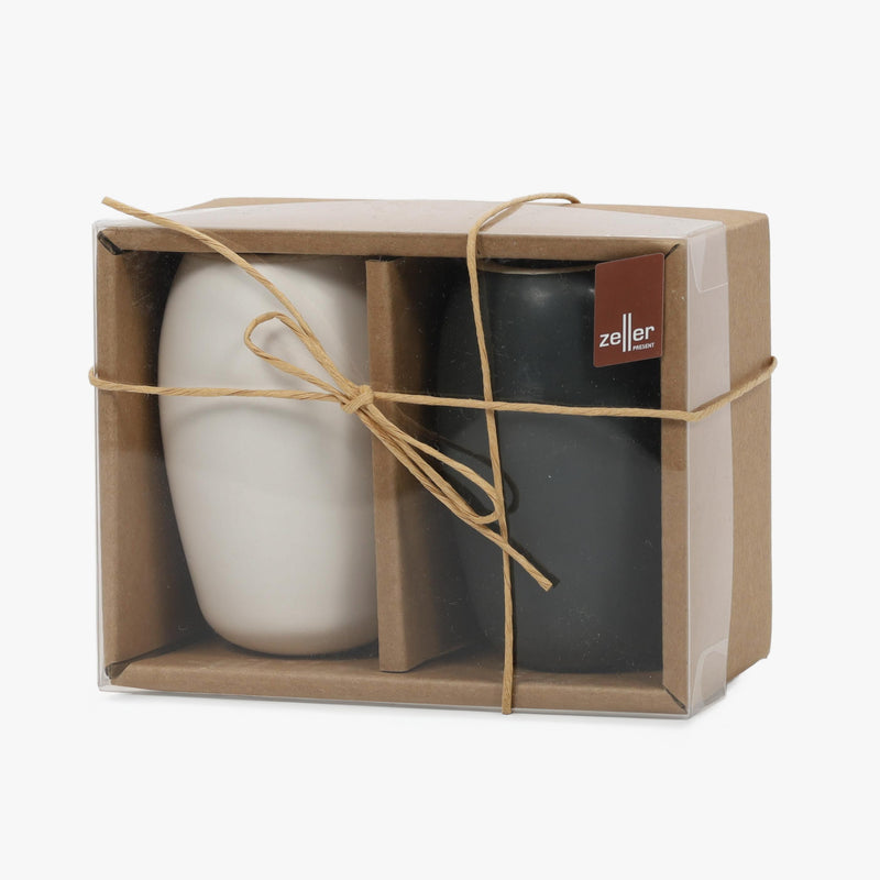 Solniczka i pieprzniczka ceramiczne BLACK&WHITE