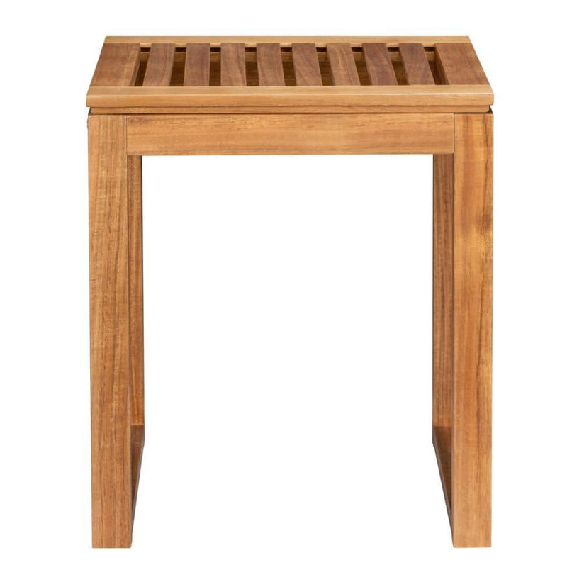 Stołek łazienkowy z drewna akacji FONDI, wys. 46 cm