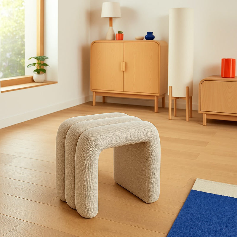 Stołek łuk tapicerowany SISCO, 43 x 42 x 44 cm