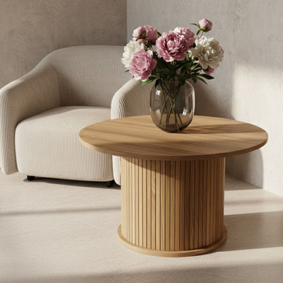 Stolik kawowy ryflowany SCAVA, Ø 70 x 40 cm