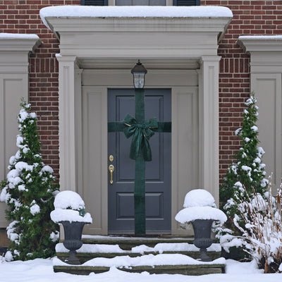 Świąteczna dekoracja na drzwi, kokarda, 33 x 42 cm