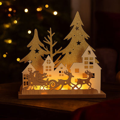 Świąteczna lampa stołowa LED,20 cm