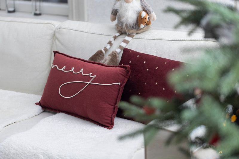 Świąteczna poduszka dekoracyjna, welur, 30 x 50 cm