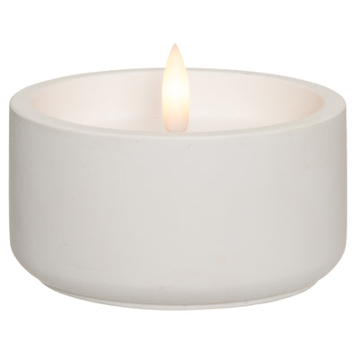 Świeca woskowa LED z płomieniem 3D, Ø 10 cm