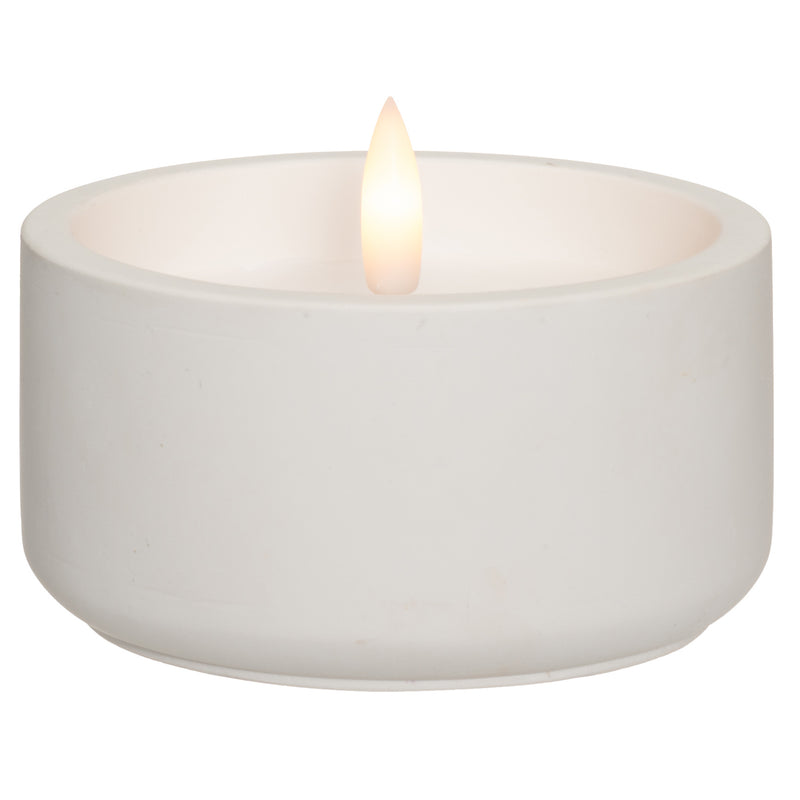 Świeca woskowa LED z płomieniem 3D, Ø 10 cm