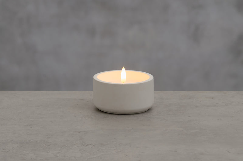 Świeca woskowa LED z płomieniem 3D, Ø 10 cm