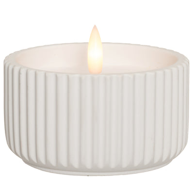 Świeca woskowa LED z płomieniem 3D, Ø 10 cm