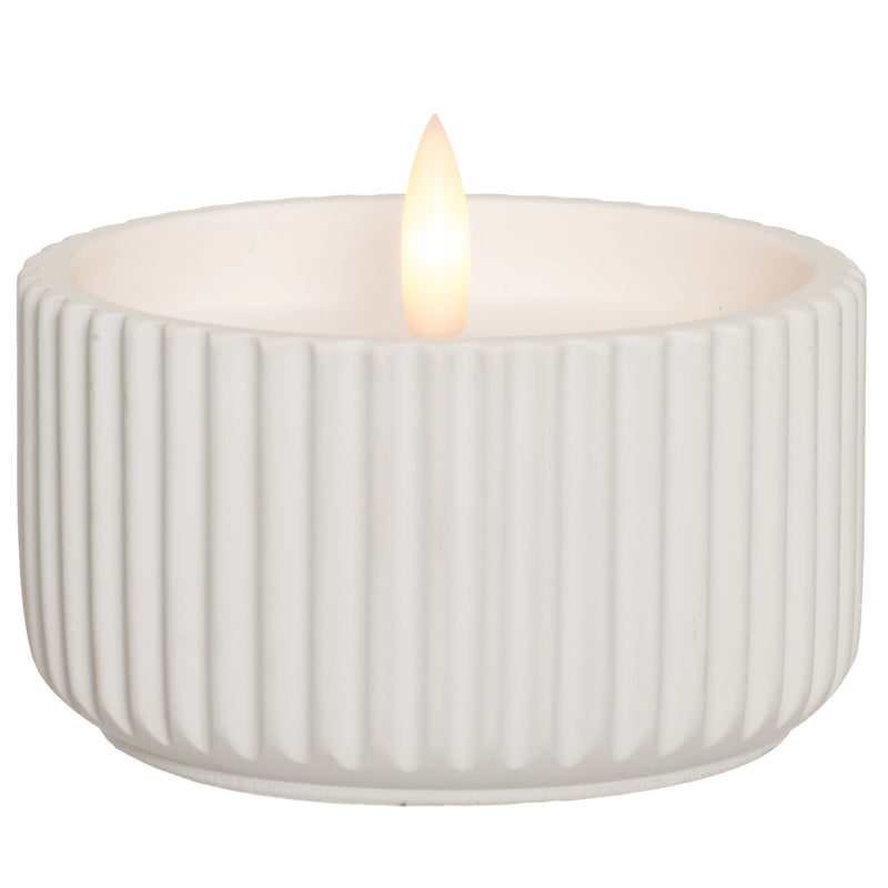 Świeca woskowa LED z płomieniem 3D, Ø 10 cm