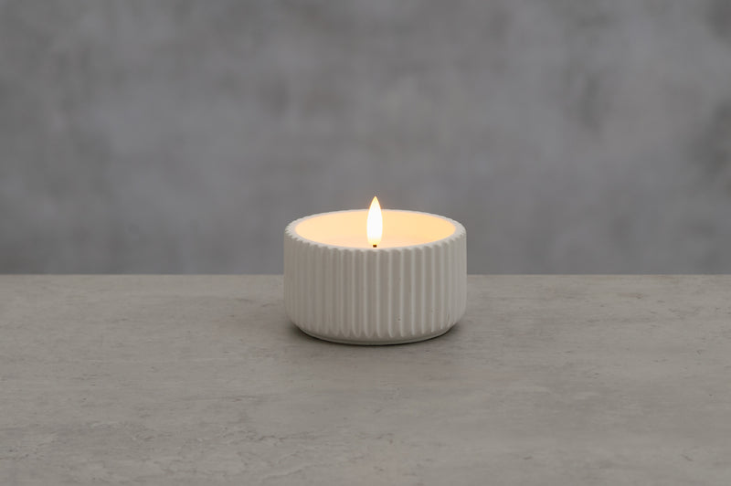 Świeca woskowa LED z płomieniem 3D, Ø 10 cm