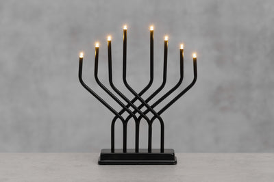 Świecznik adwentowy LED, 8 lampek, 32 x 27 cm