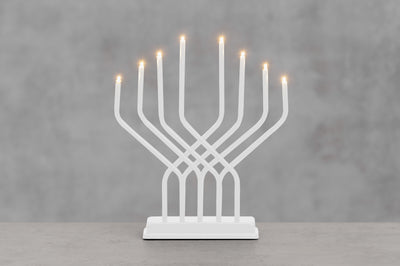 Świecznik adwentowy LED, 8 lampek, 32 x 27 cm